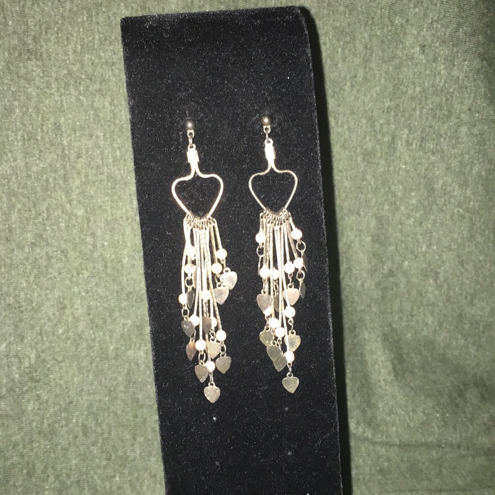 Pink quartz drop earrings E12